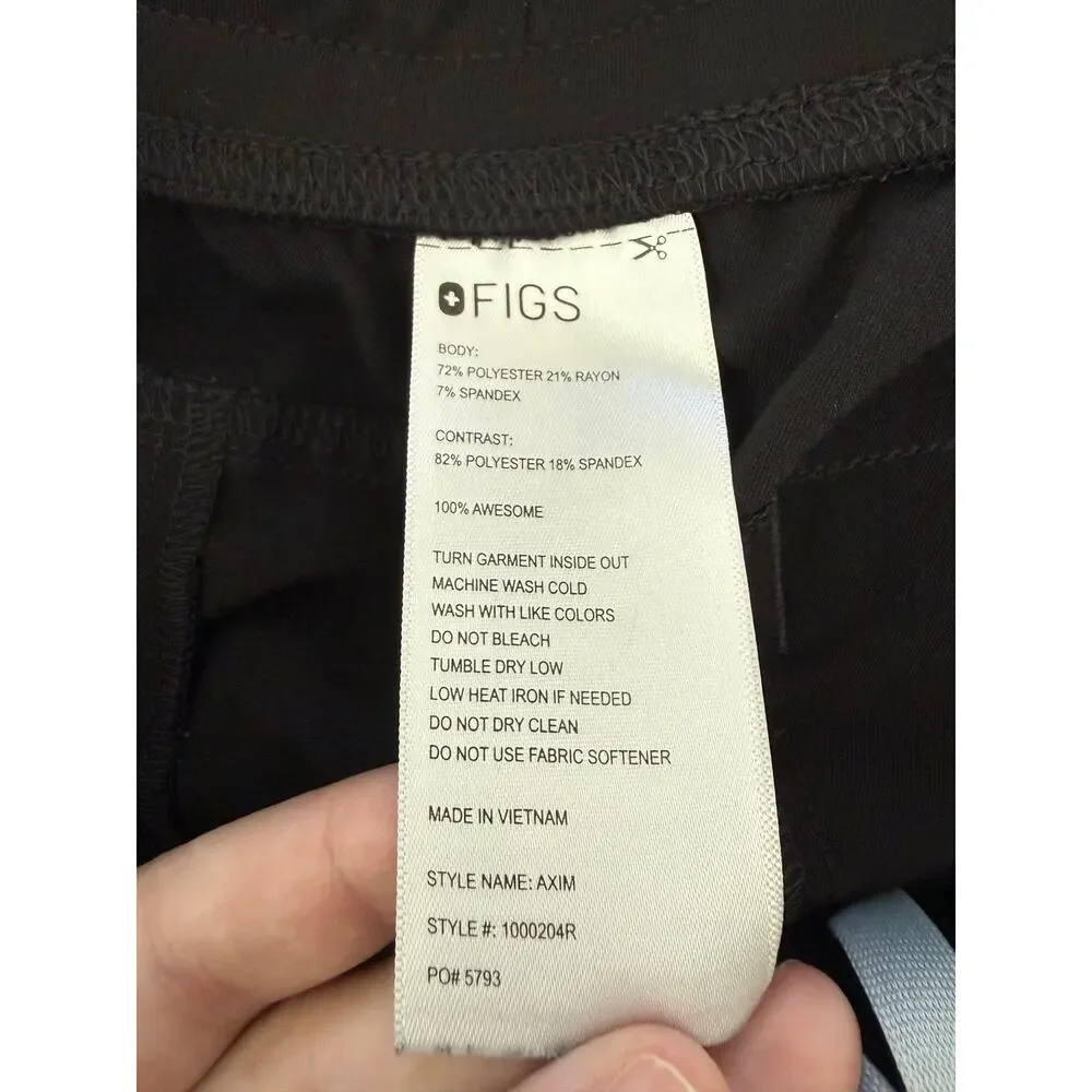 FIGS Men’s Axim Cargo Scrub Pants Black Size XL